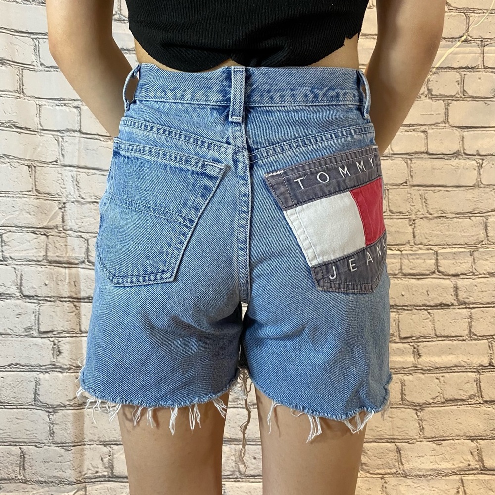 Vintage tommy hilfiger cut off denim shorts
